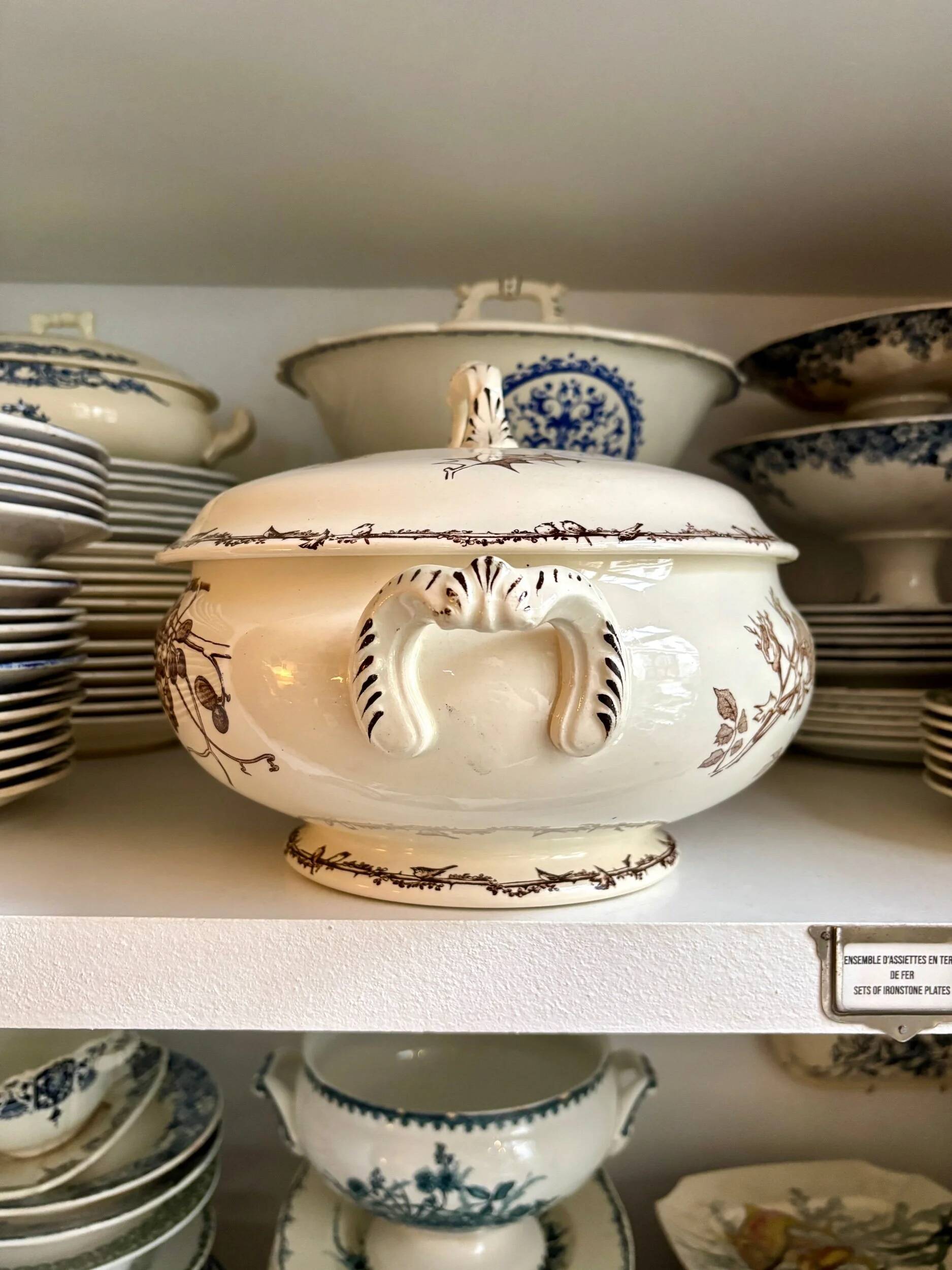 Large brown ironstone tureen HB & Cie