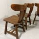 Brutalist oak dining chairs 1970’s