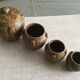 Lot de quatre pots à épices Denbac numérotés