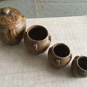 Lot de quatre pots à épices Denbac numérotés