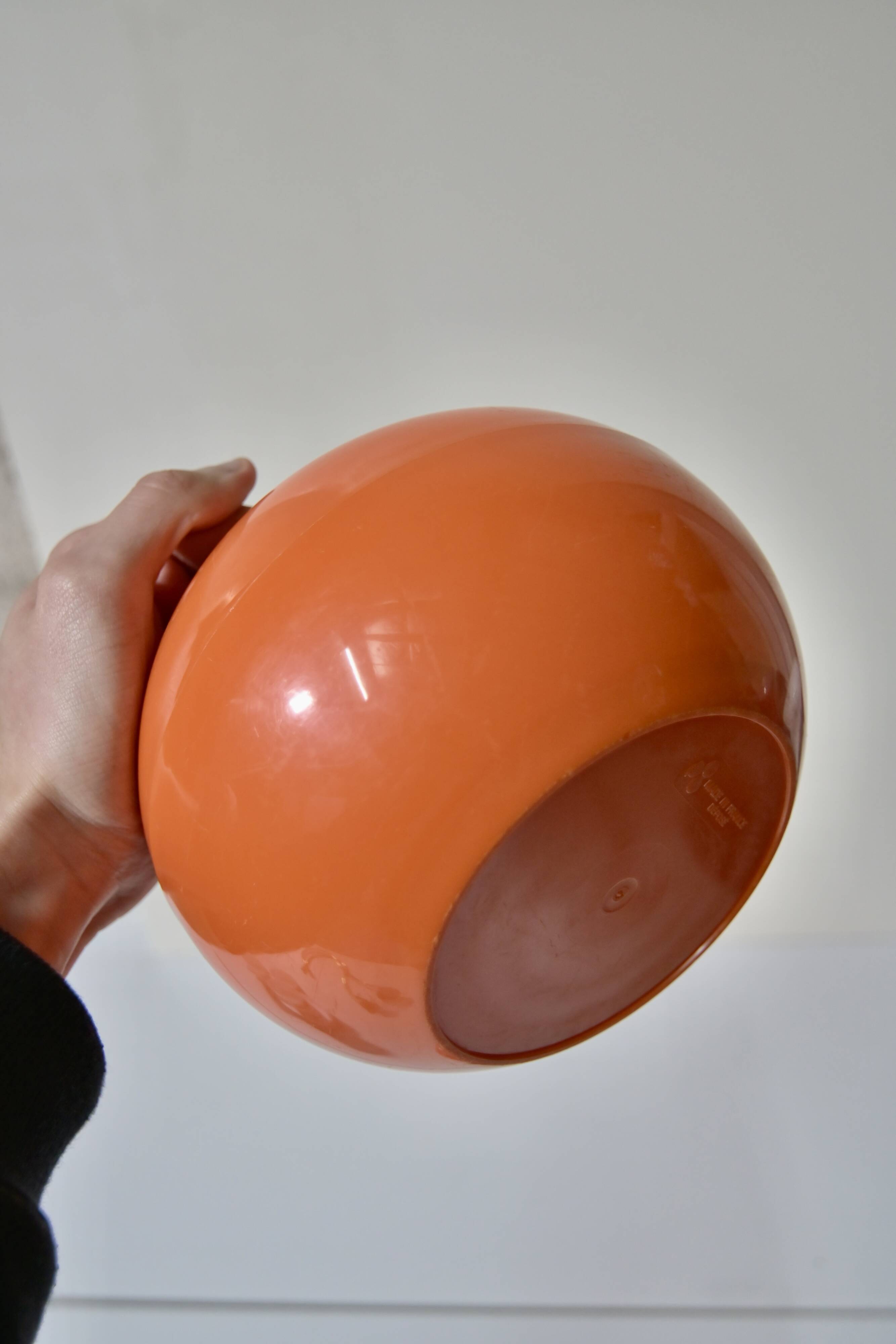 Vintage Ice Bucket - Orange Bakelite - 70s