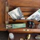 Small wooden mail storage unit