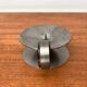 Brutalist Scandinavian candle holder in metal and glass by Gunnar Ander for Ystad, 1960s.