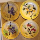 Old barbotine plates from the Orchies factory