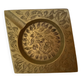 Individual ashtray in worked brass