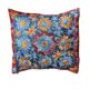 Hand-embroidered silk cushion cover from Kashmir, floral pattern 40x40 cm