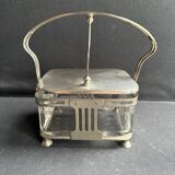 Beurrier – Métal argenté et ½ cristal taillé - WMF