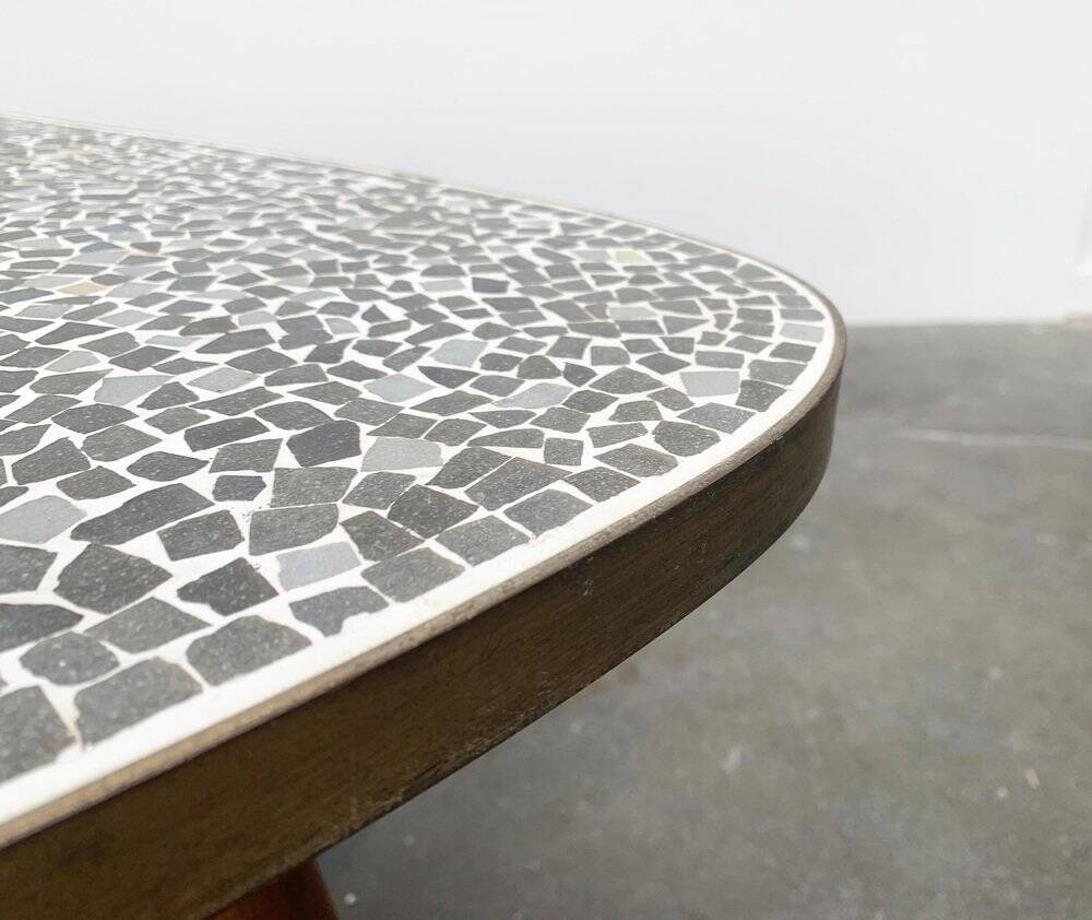 Table basse mosaïque allemande du milieu du siècle par Berthold Müller Oerlinghausen, années 1960