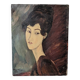 Acrylic on canvas, old vintage portrait painting