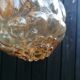 Suspension globe verre ambré bulles vintage 60s / plafonnier vintage / verre empoli