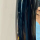 Large black lacquered mirror in 80s style