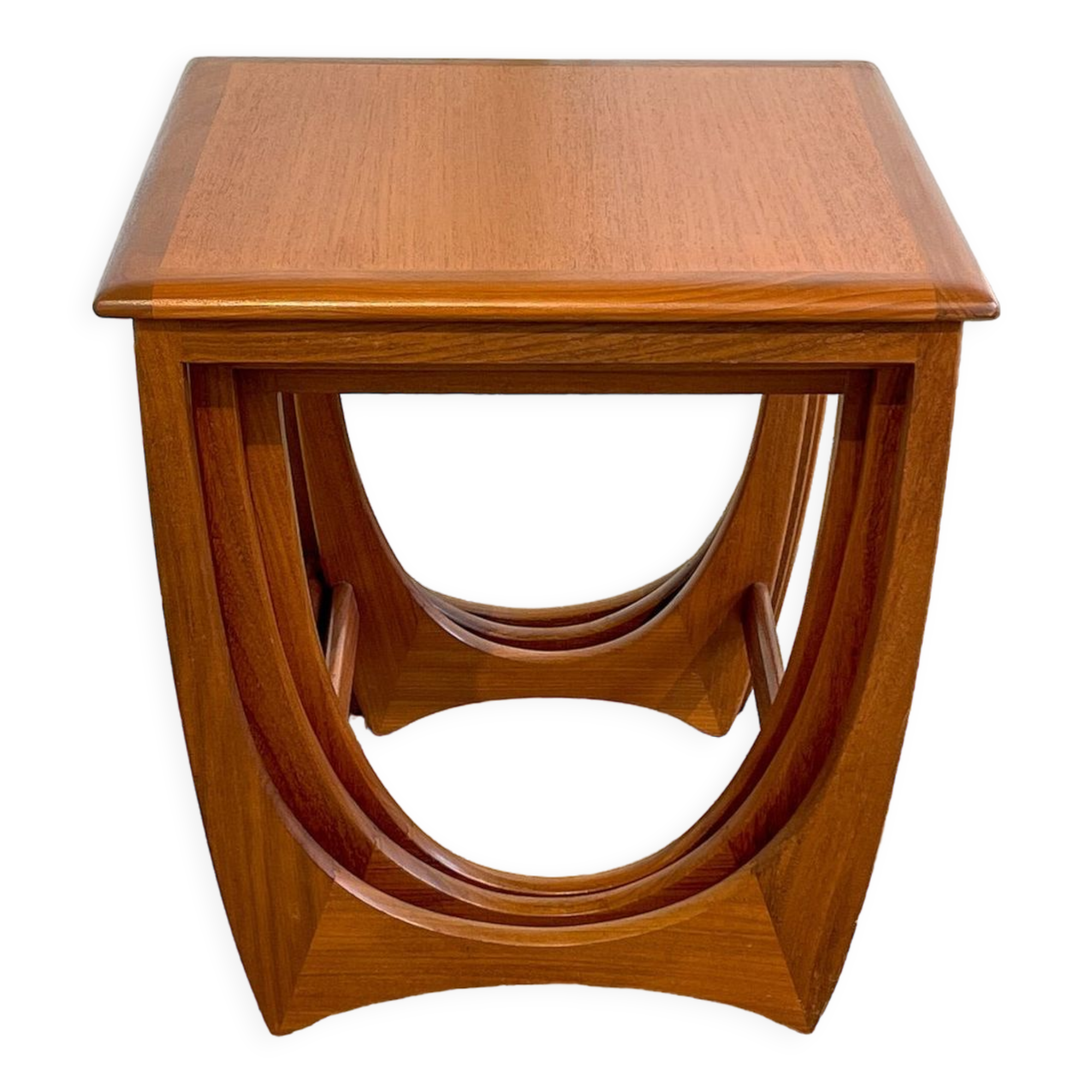 Teak trundle coffee table