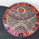 Table low enamelled lava and ceramic 60s signed JPG