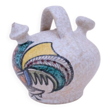 Ceramic chevrette pitcher from talavera, spain 1960
