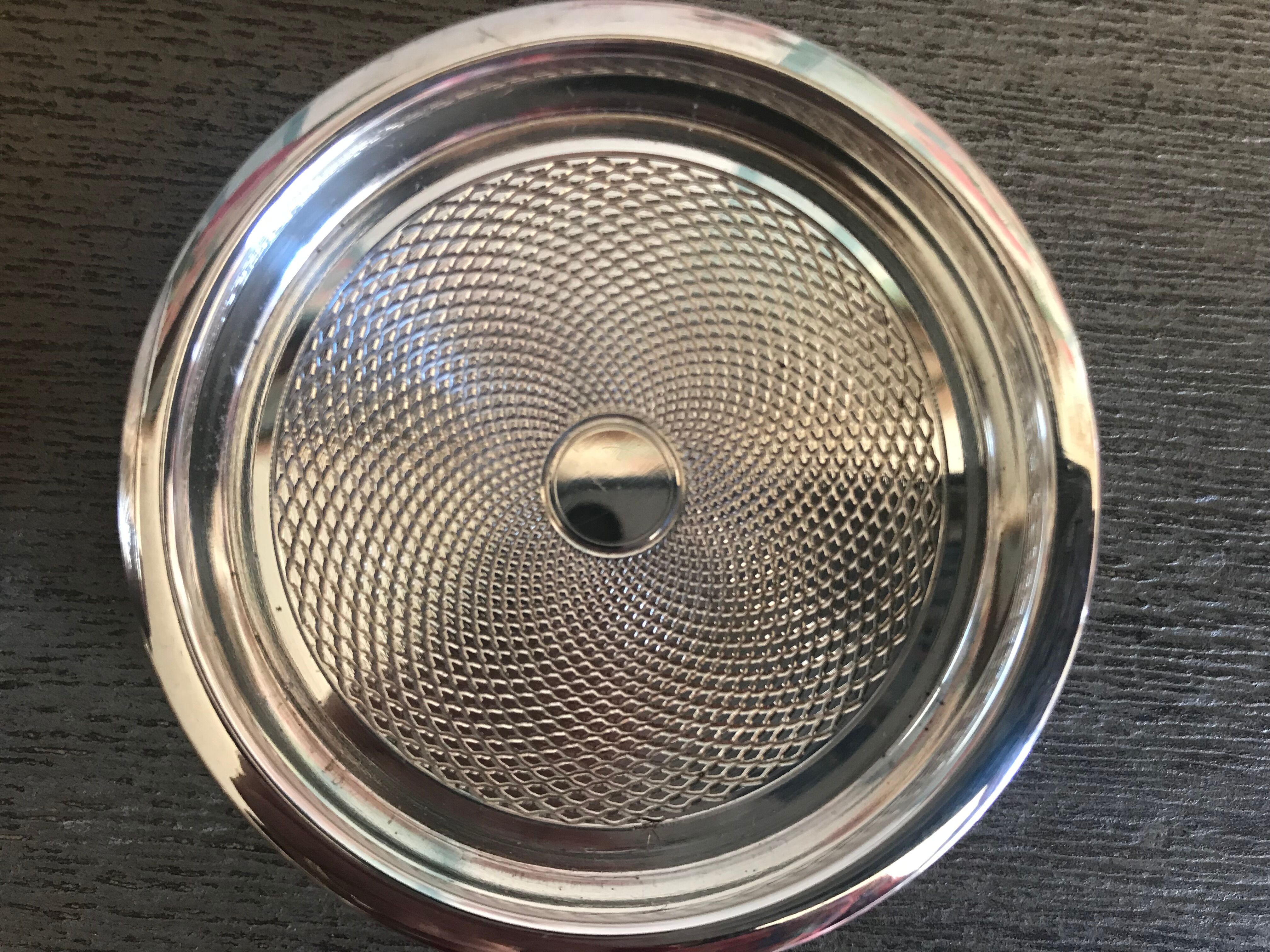 Cigarette box silver metal
