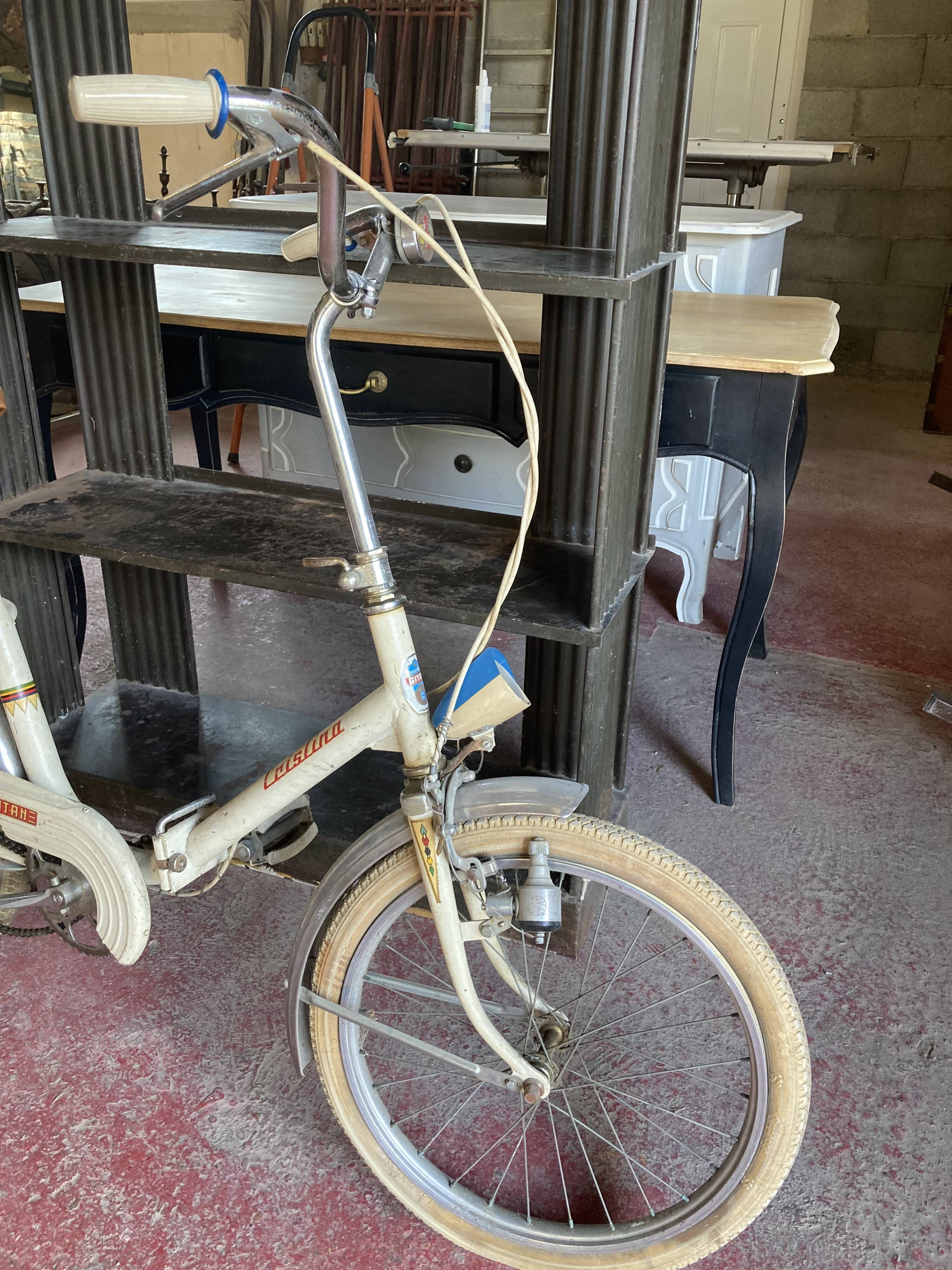 Foldable children's bike cicli motorcycle gypsy white vintage years 70