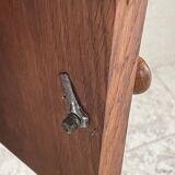 Antique bedside table in wood and marble