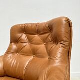 1960s Vintage leather 'Karate' Chair Set by Michel Cadestin for Airborne