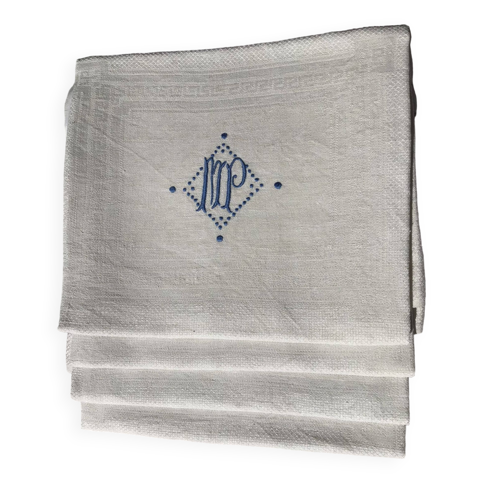 4 new PM damask napkins 78x65cm