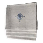 4 Serviettes PM neuves damassées 78x65cm