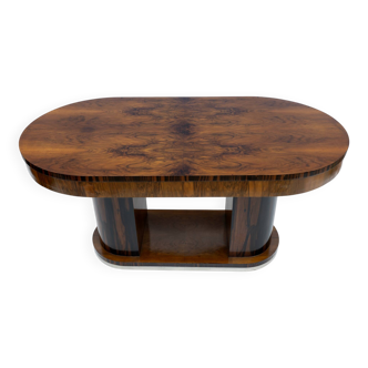 Art Deco Italian Walnut Dining Table, 1940