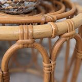 Vintage rattan stool