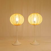 Pair of Bergboms B-024 mid-century modern table lamps, 1960s, Sweden.