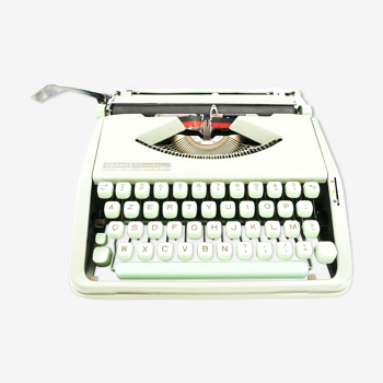 Machine à écrire Hermes baby verte sauge vintage