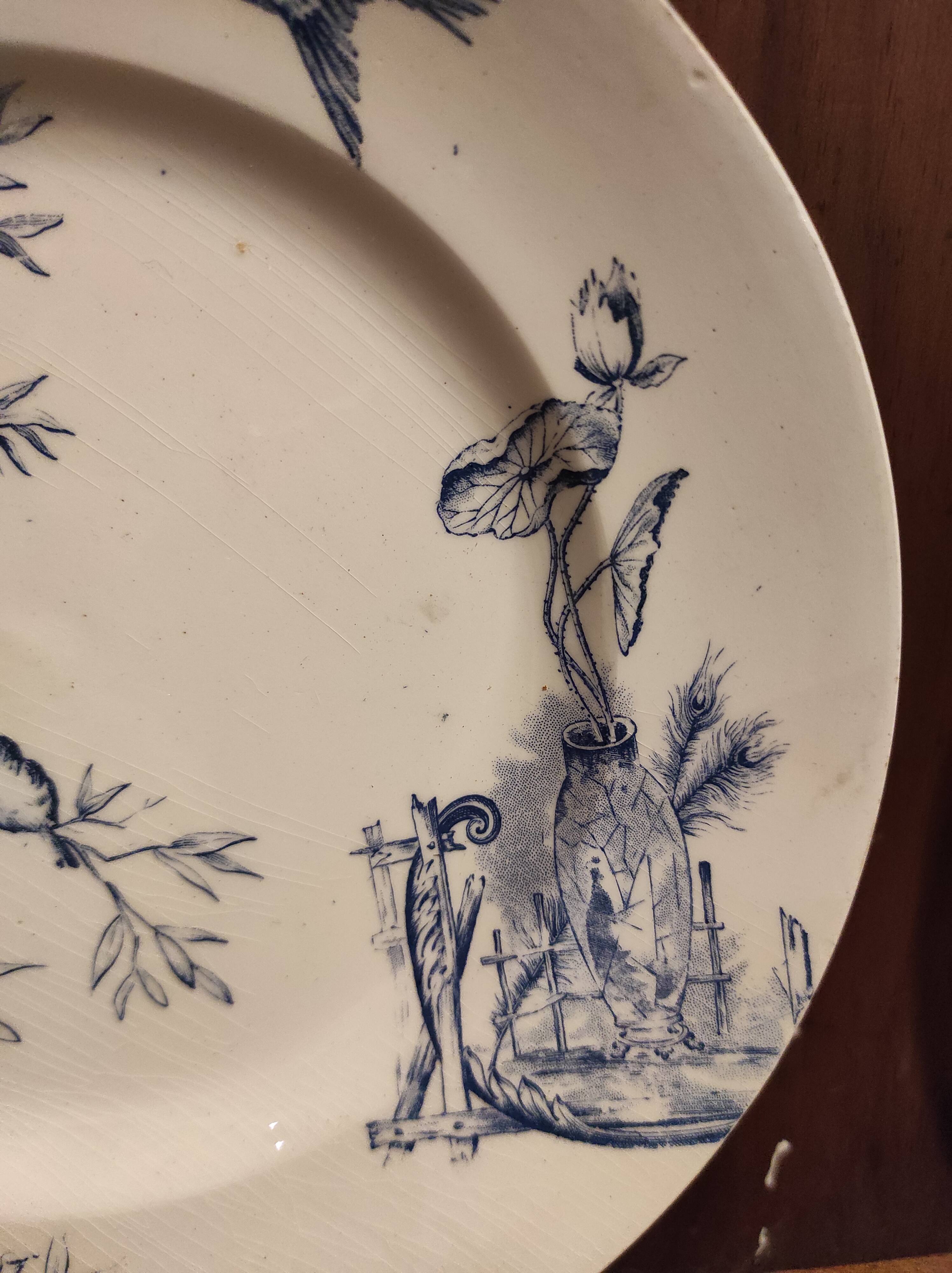 French vintage plate, R. Lafitte, Terre de Fer, Salins
