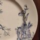 French vintage plate, R. Lafitte, Terre de Fer, Salins