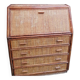 Rattan and wicker secretary chest of drawers