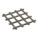 Bamboo imitation extendable silver metal trivet, vintage