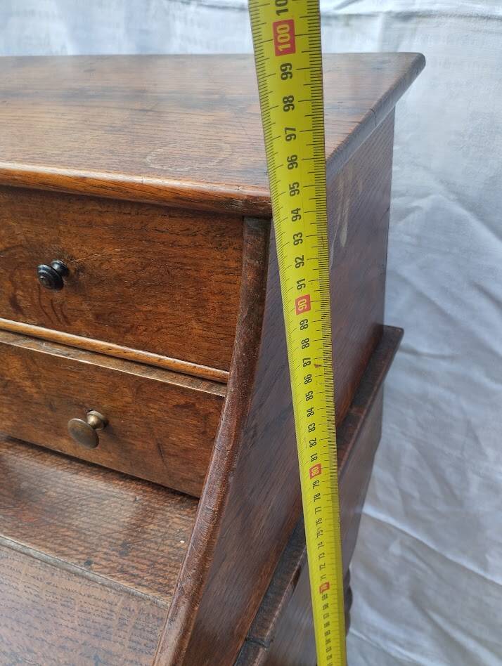 Victorian oak graduated desk – circa 1890-1910.