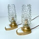 Pair of vintage table lamps, bubble glass, 70s