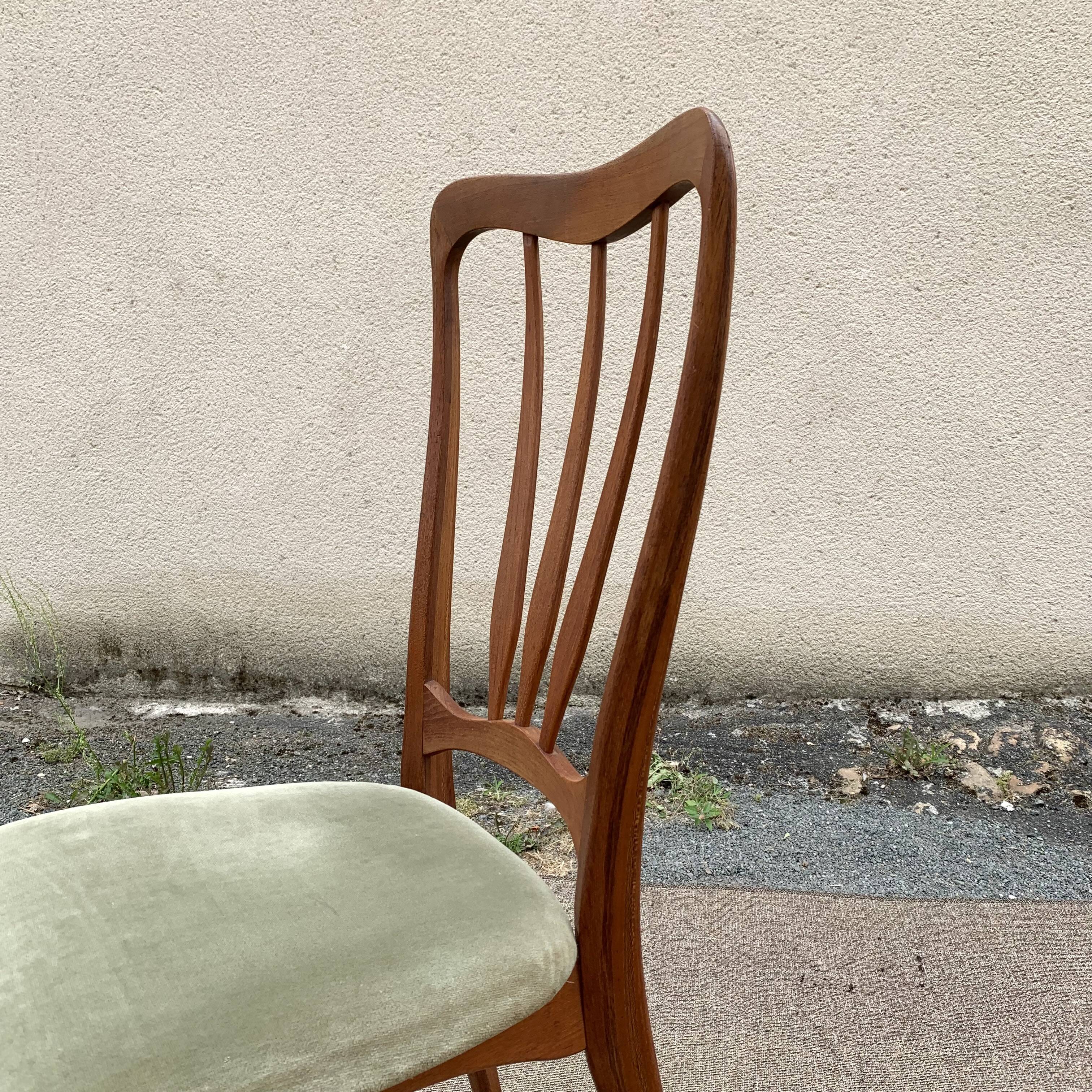 Pair of Ingrid Niels Koefoed teak chairs, Denmark 1960