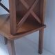 Table de chevet croisillons bois vintage