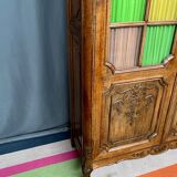 Liège bookcase in carved oak Regency style