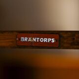 Scandinavian teak bookcase with black back panel