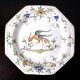 Octagonal plate faience Moustiers