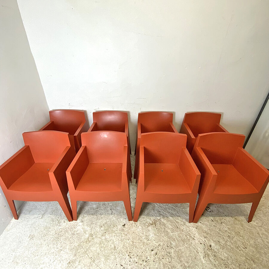 Set of 8 Toy chairs by philippe starck for Driade made in italy