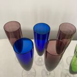 Set of 8 vintage champagne flutes