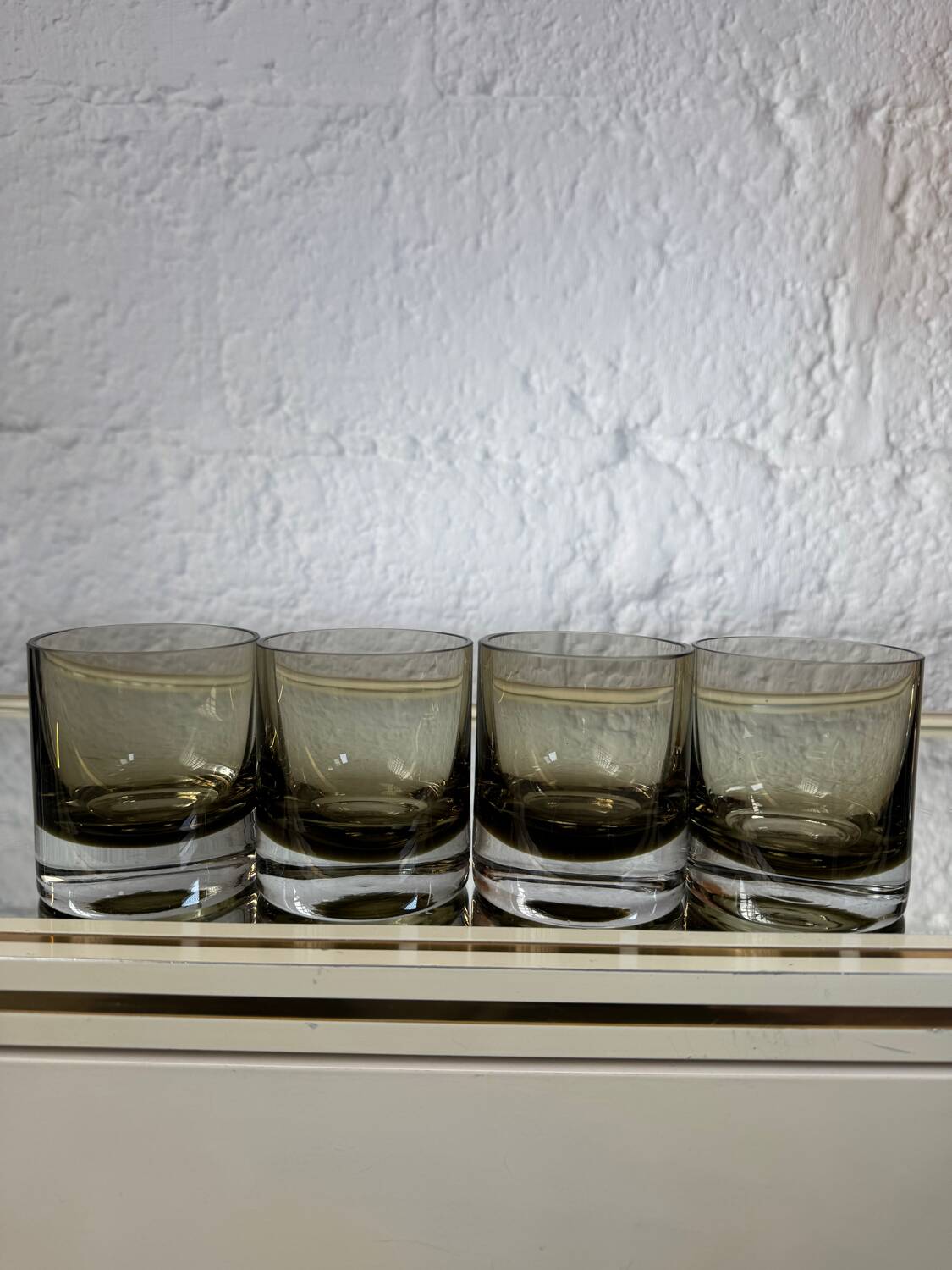 70s Smoked Whiskey Glasses