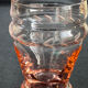 Service for 4 people - Art Deco - Glass or 1/2 pink crystal blown and cut