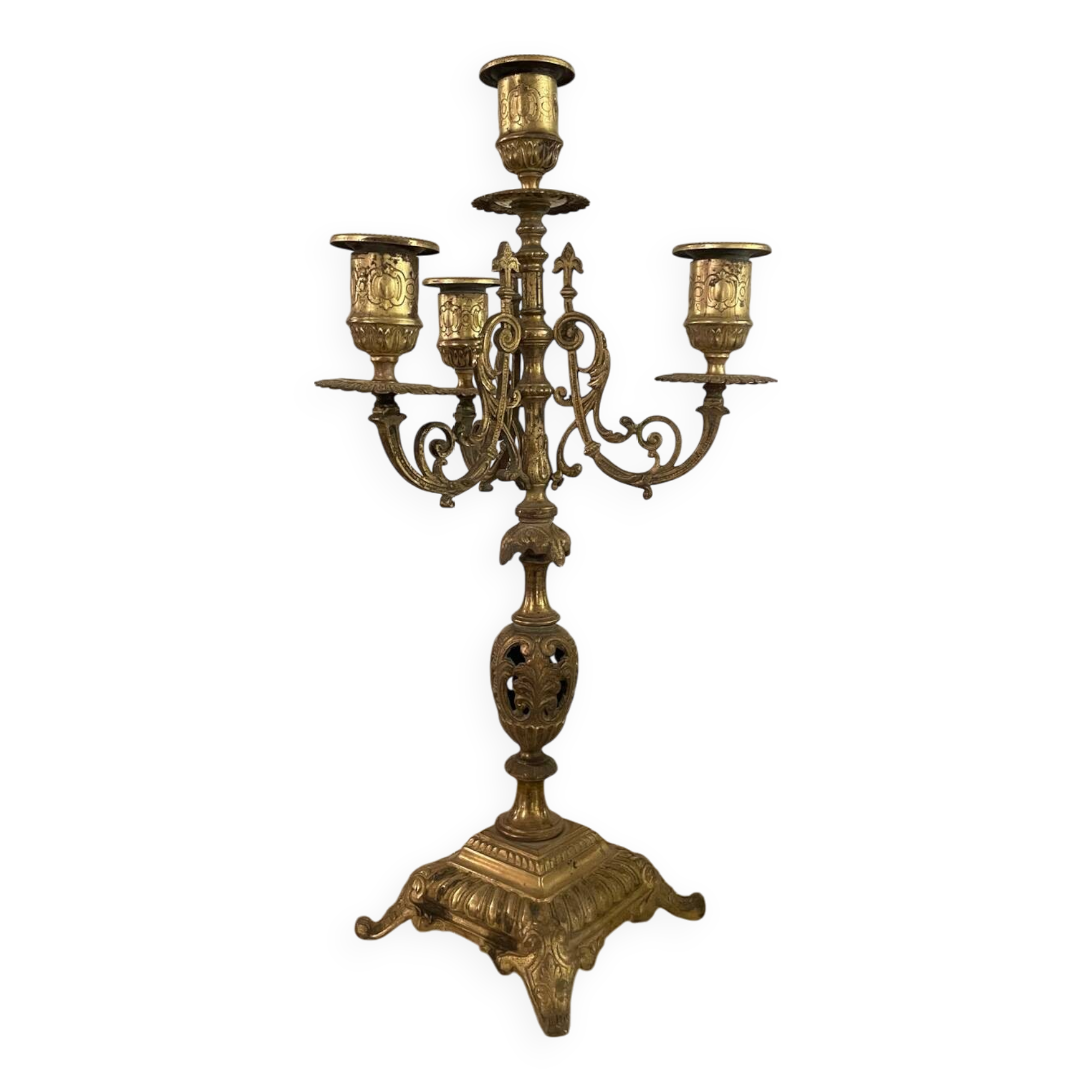 Napoleon III style bronze candelabra