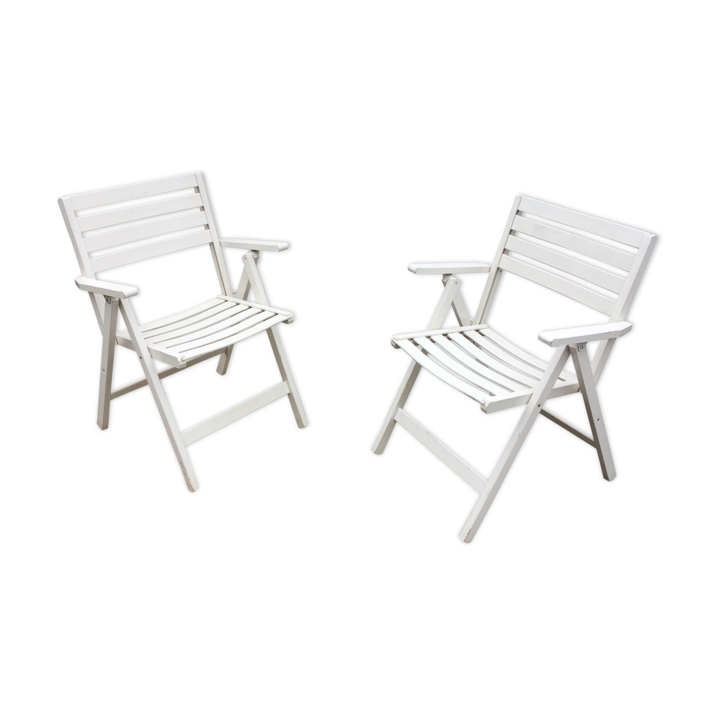 Pair of chairs folding vintage