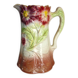 Barbotine pitcher, Onnaing earthenware, art nouveau ceramics, model no. 790