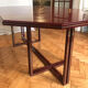Burgundy Pierre Vandel dining table vintage 1970s