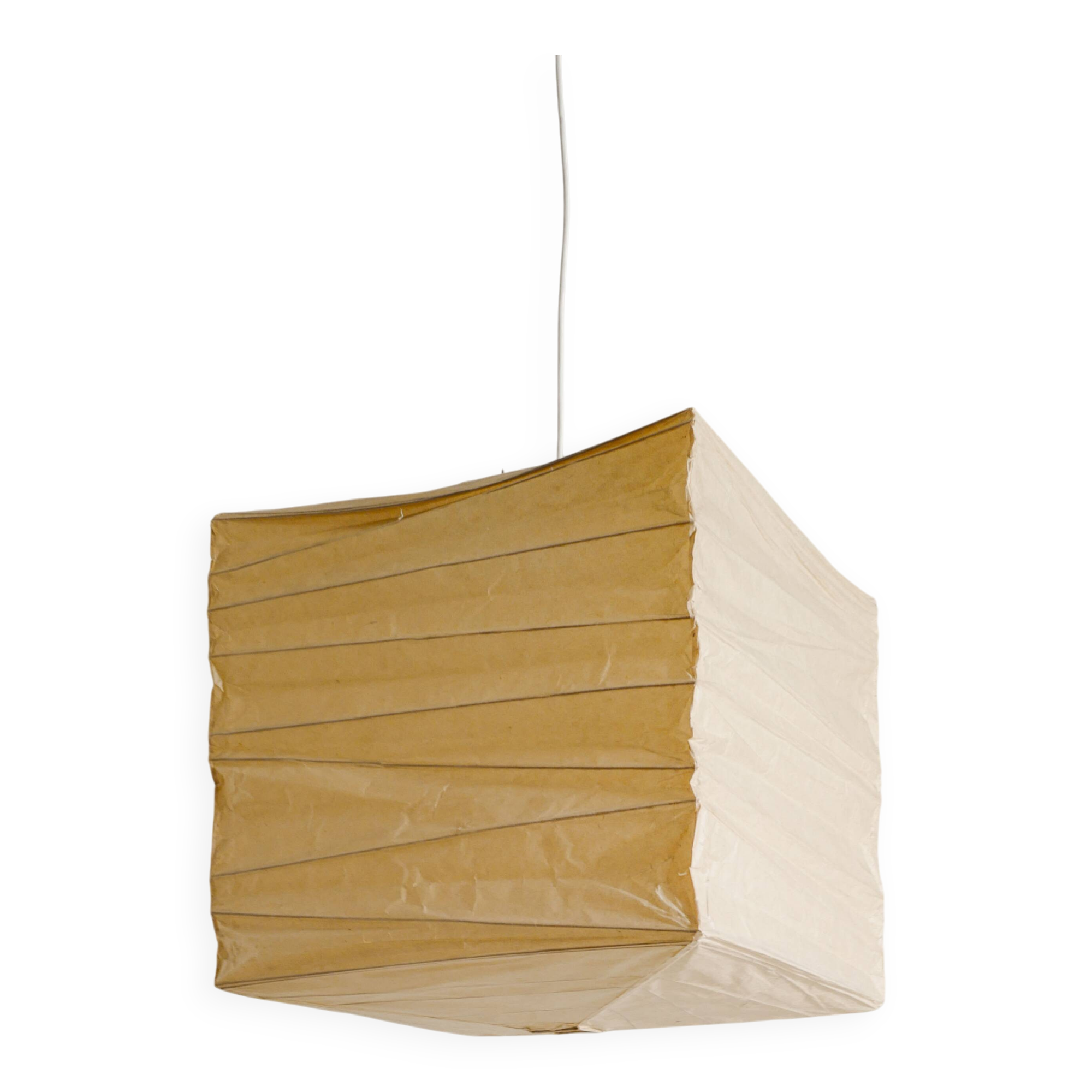 Vintage Mid Century "45X" Ceiling Paper Pendant Lamp Isamu Noguchi, 1970s