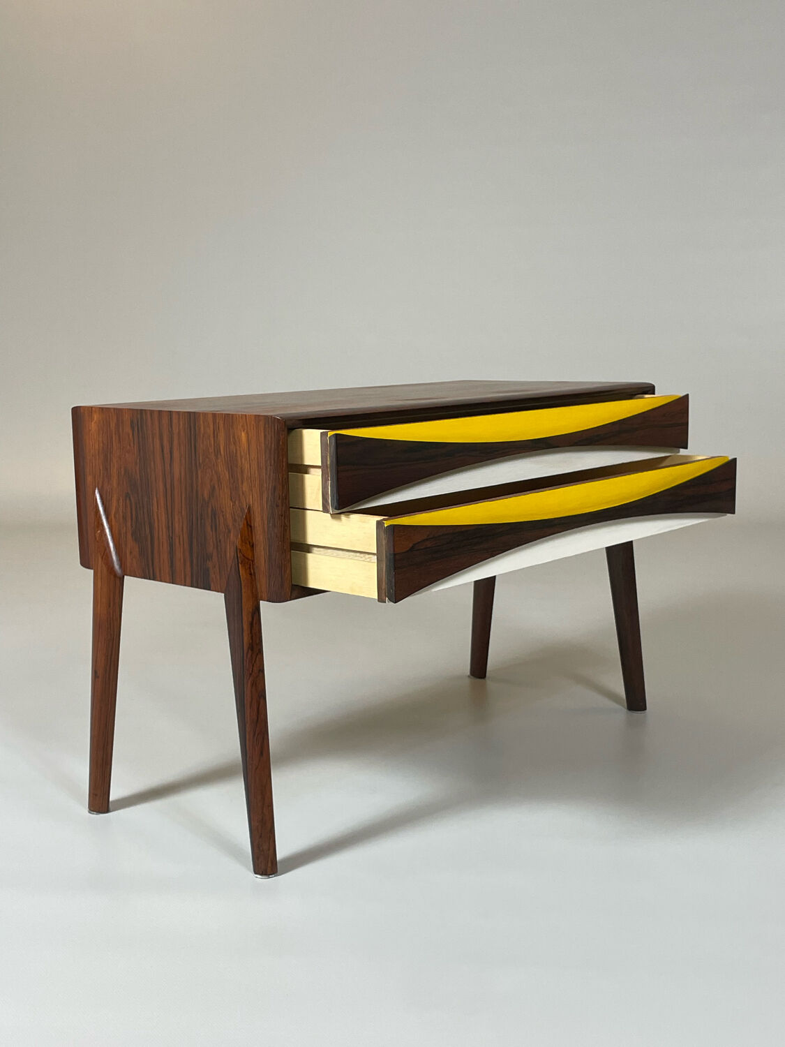 Palisander beside chest by Niels Clausen for N.C. Møbler