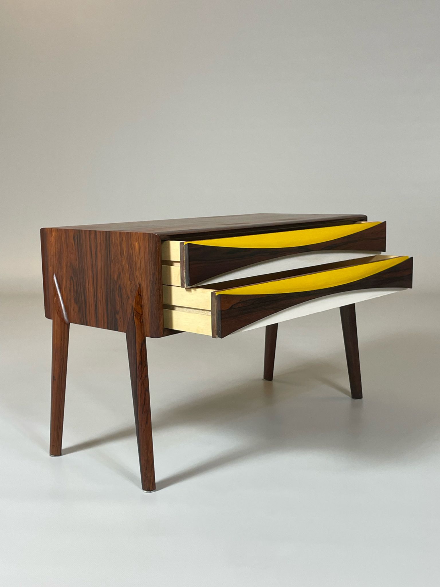 Palisander beside chest by Niels Clausen for N.C. Møbler